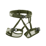 edelrid tactical harness with leg loops in khaki front